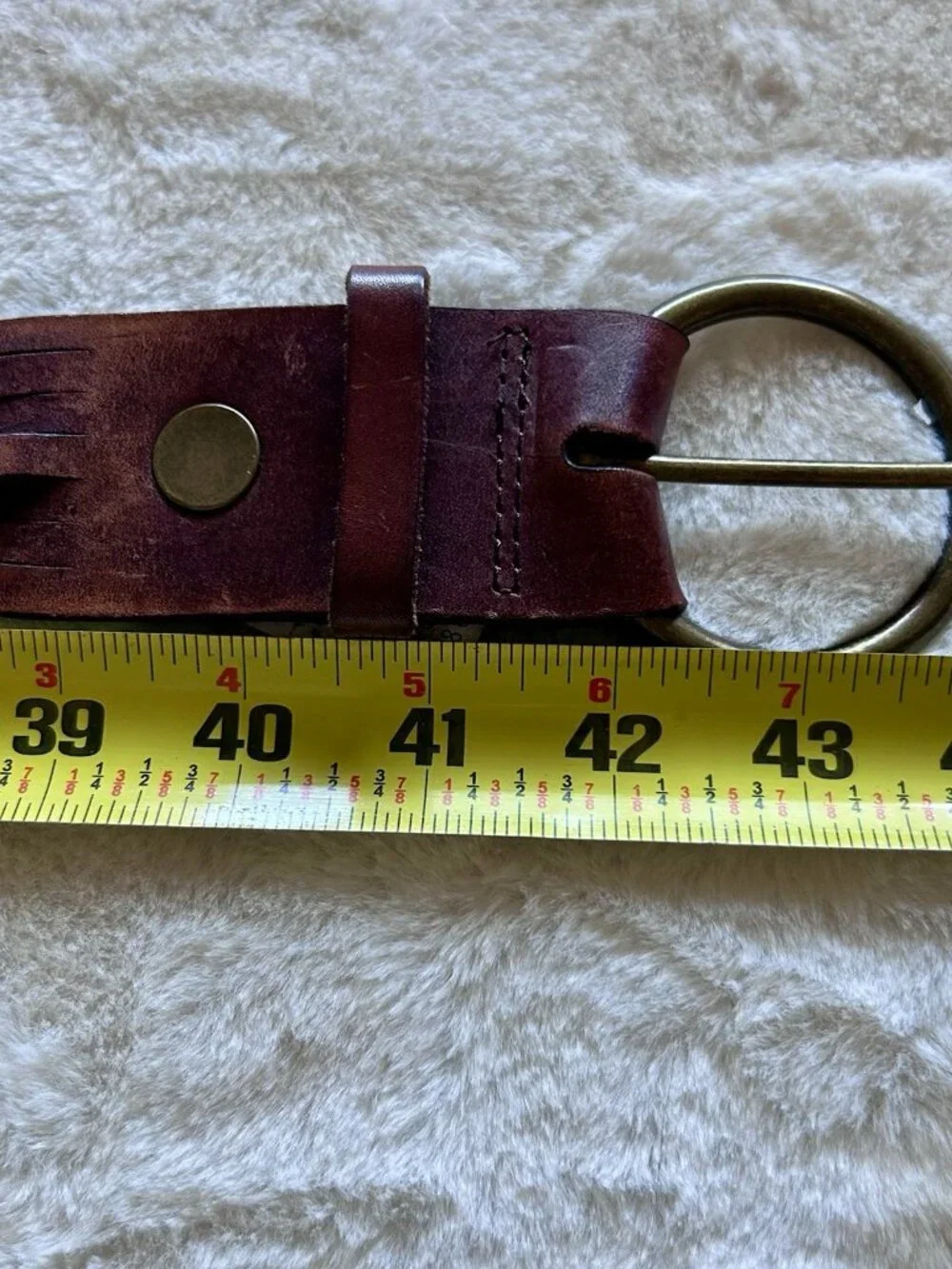 Vintage Abercrombie & Fitch Braided Leather Belt M/L Y2K Boho Distressed Brown